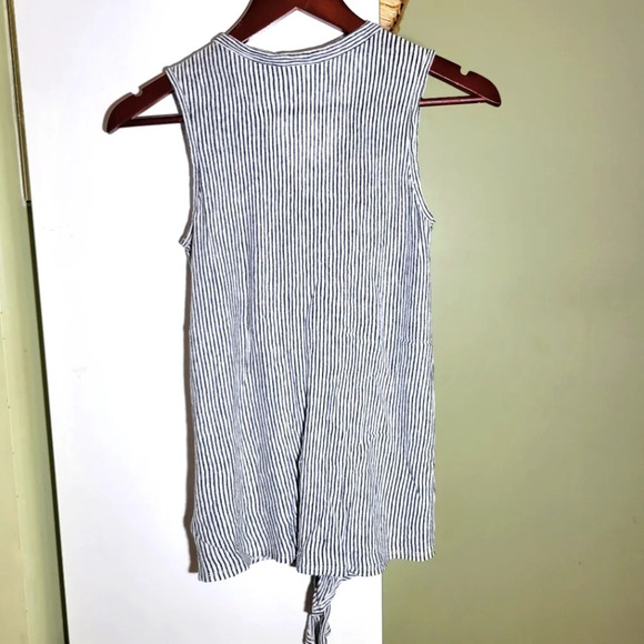 ❤️ 3 For $35 Rachel Zoe full linen sleeveless tank top blouse button shirt XS - Picture 2 of 6